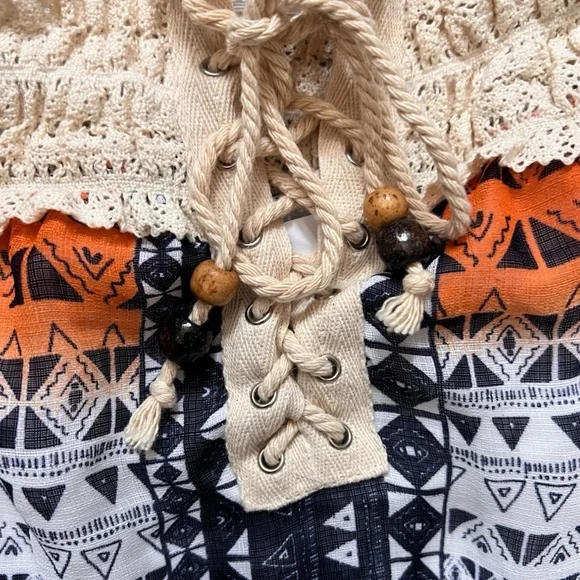 VENUS Side Slit Geometric Maxi Lightweight Skirt Brand New! XS - Picture 3 of 9